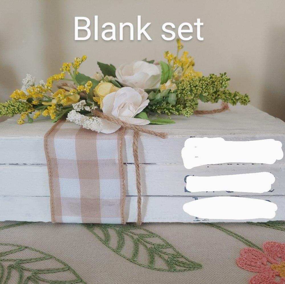Farmhouse Style Stacked Stamped Blank Book Set